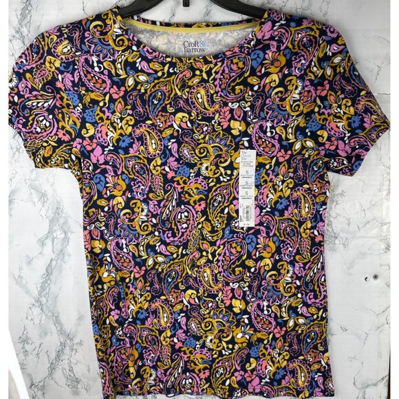 Croft & Barrow Womens Size Small Short-Sleeve Crewneck Classic Tee - Picture 1 of 8